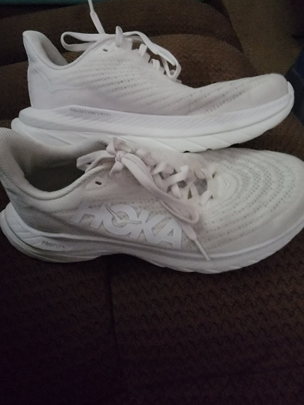 Hoka MACH 5 Women's All-White Lightweight Running Shoes